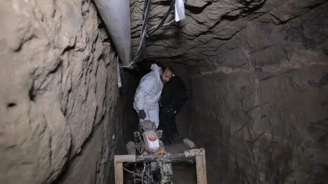 El túnel por el que escapó el narcotraficante 'El Chapo'.
