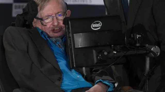 Stephen Hawking en la presentación