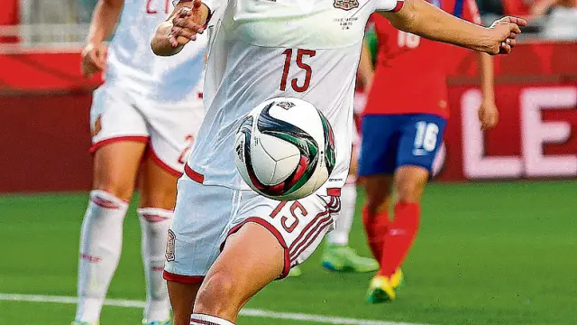 Silvia Meseguer, en el partido contra Corea del Sur.