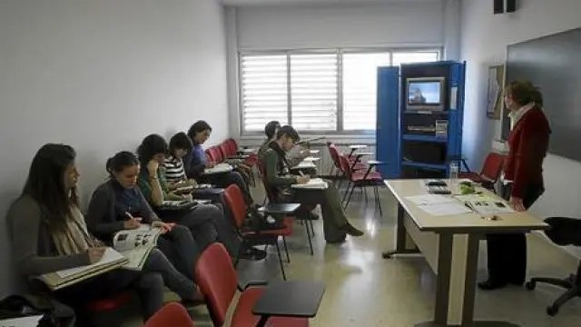 Un grupo de alumnos en una clase del Centro Universitario de Lenguas Modernas.