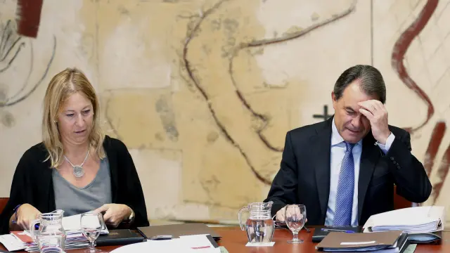 El presidente de la Generalitat, Artur Mas, y la vicepresidenta Neus Munté.