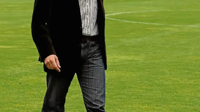 José Ignacio Soler, sobre el césped de la Ciudad Deportiva.