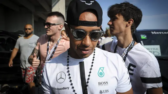 Hamilton, en el Gran Premio de Hungría