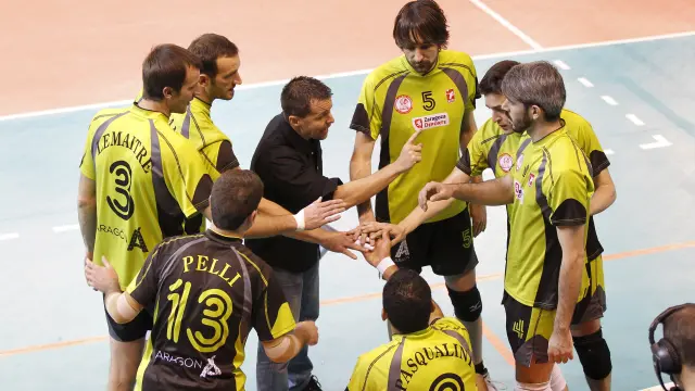?El Club Voleibol Zaragoza, en su última temporada en la Superliga