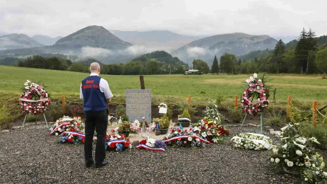Homenaje a las víctimas del avión de Germanwings en los Alpes franceses.