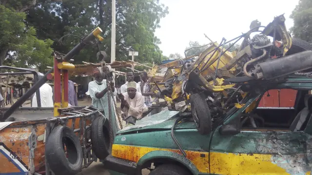 Imagen de archivo de un atentado en un mercado de Nigeria