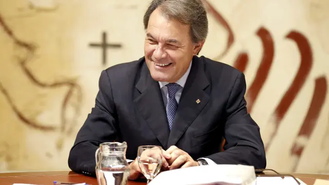 Artur Mas durante una reunión del gobierno.