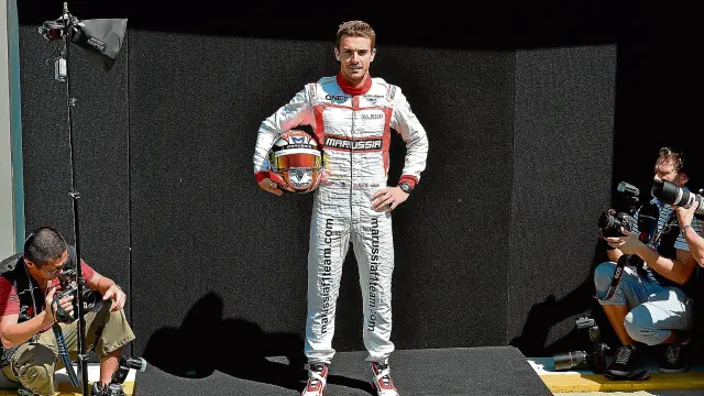 El francés Jules Bianchi, durante su presentación como piloto de Marussia en marzo de 2014.