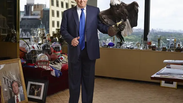 Trump en su imagen para la revista 'Time'.