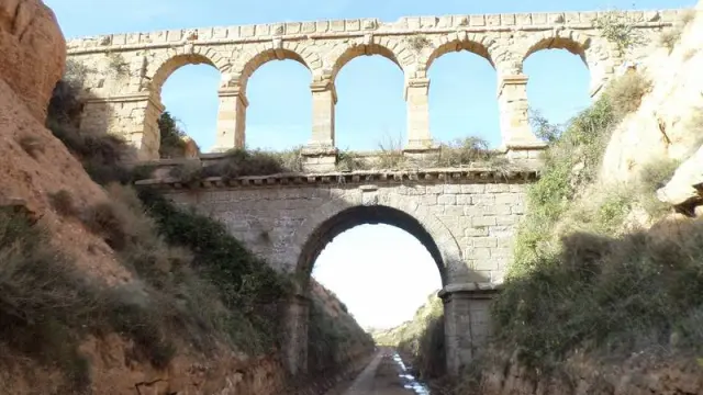 El puente de la Torica, en la Vía Verde de la Val de Zafán.
