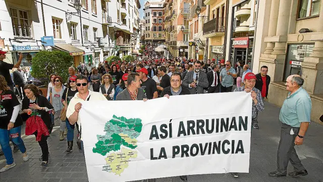 Los agricultores y ganaderos de Teruel han protagonizado diversas movilizaciones en contra de la PAC.