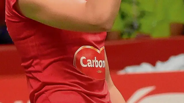 Carolina Marín, feliz tras ganar la final.