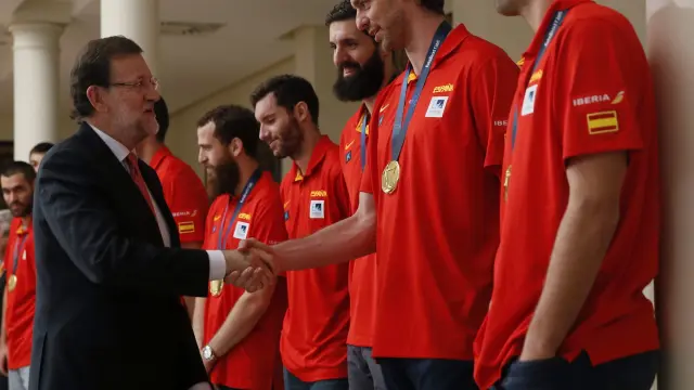 Rajoy saluda a los jugadores
