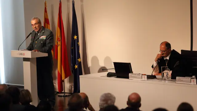 Acto de apertura del curso académico en la Universidad San Jorge, donde se ha entregado la medalla de Oro a la Guardia Civil en Aragón.