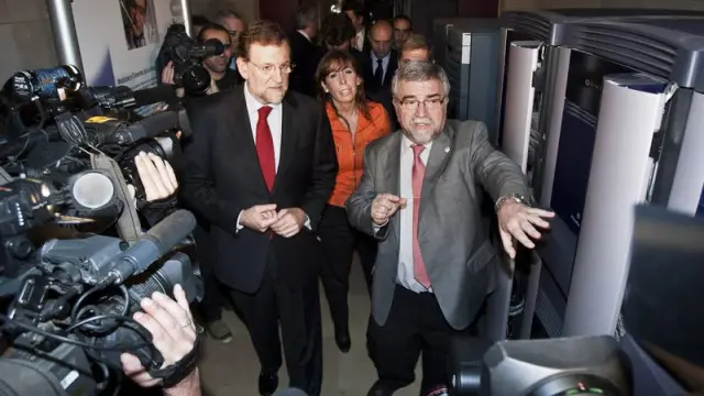 Mateo Valero, con Mariano Rajoy