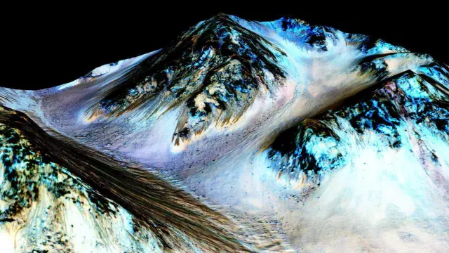 La NASA confirmó que hay agua líquida en Marte.