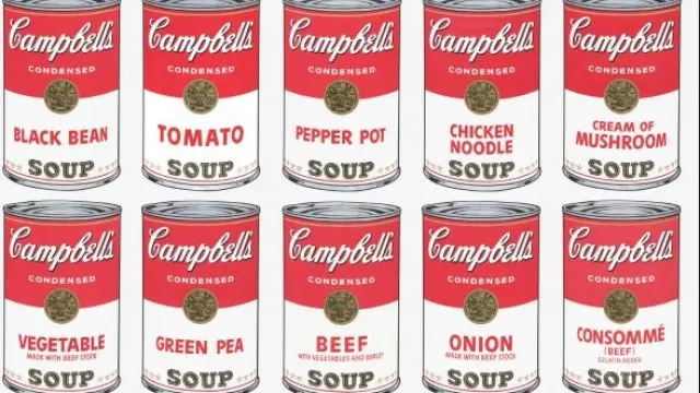 Las latas de sopa Campbell