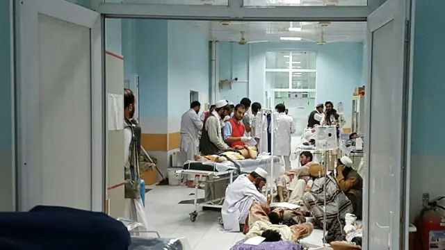 Interior del hospital de Médicos Sin Fronteras  tras el bombardeo en Kunduz.