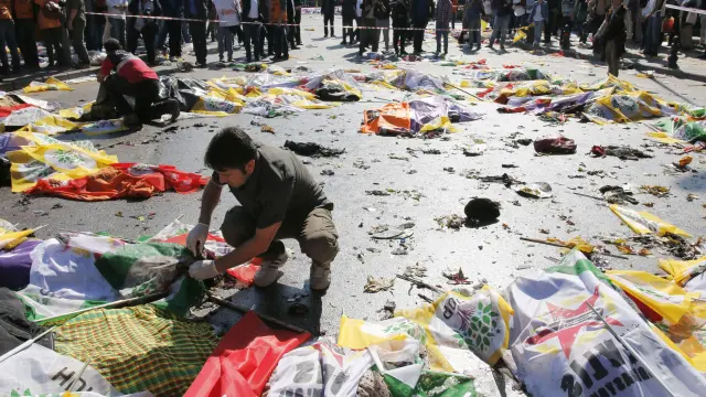 Víctimas del atentado en Ankara.