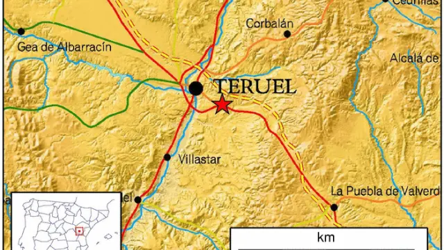 Un terremoto de 2,3 en la escala Richter sacude Teruel