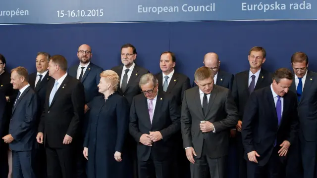 Los líderes europeos, entre ellos Rajoy, en Bruselas