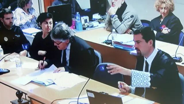 Alfonso Basterra y Rosario Porto, durante el juicio