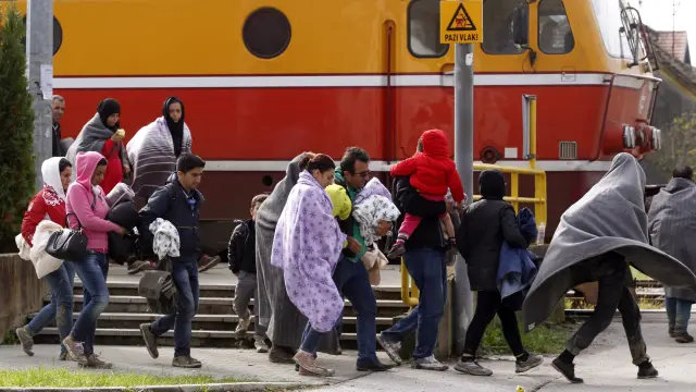 Ola de refugiados en Eslovenia