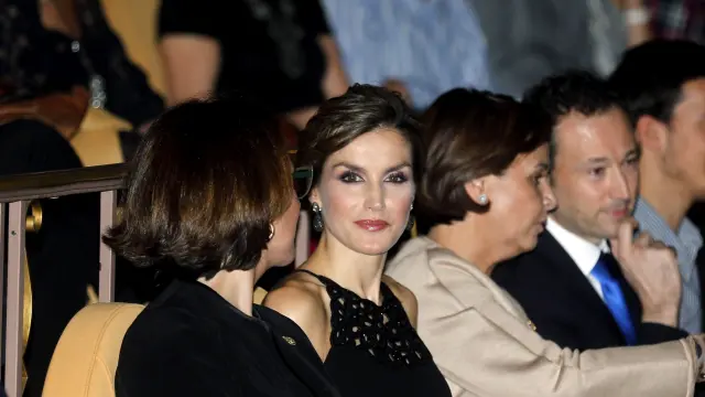 La reina Letizia, durante el cinefórum homenaje a Francis Ford Coppola