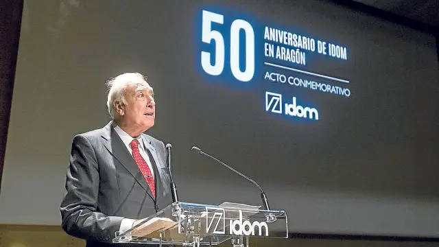 Fernando Querejeta, presidente de la empresa Idom, ayer en Caixaforum en Zaragoza.