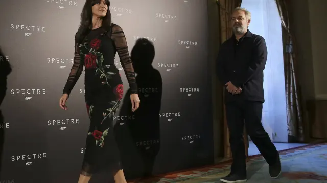 La actriz Monica Bellucci durante la premiere de la nueva de James Bond en Madrid.