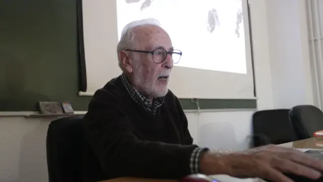 El codirector del Instituto del Paisaje, Eduardo Martínez de Pisón, este jueves.