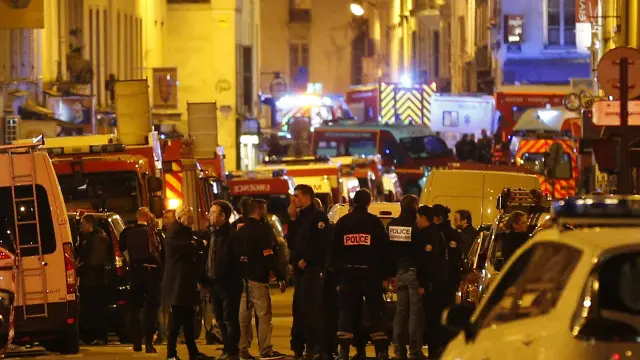 Una imagen del despliegue policial que se ha llevado a cabo en París este viernes.