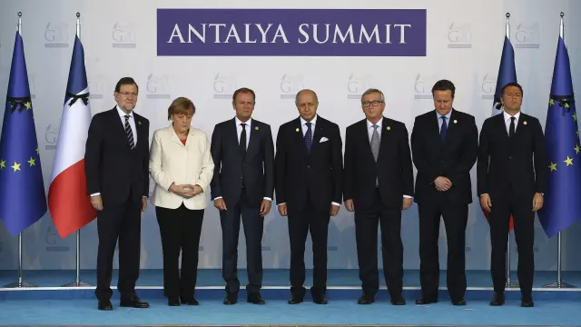Rajoy, junto a otros líderes del G20.