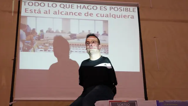 Javvier Hernández, durante su charla