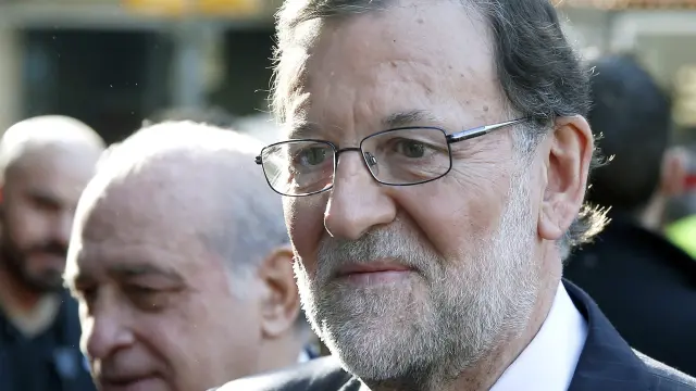 El presidente del Gobierno, Mariano Rajoy, este jueves en Barcelona.