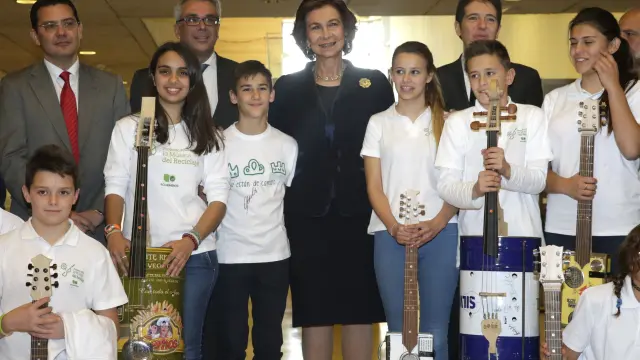 ?La reina Sofía preside el Concierto del Reciclaje para enfermos de alzhéimer.