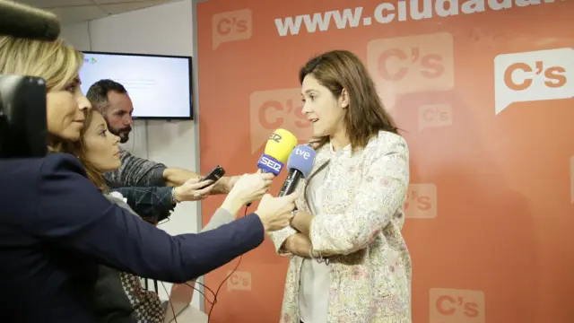 Susana Gaspar, en la sede de Ciudadanos.