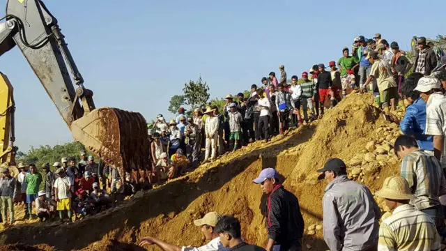 Decenas de muertos en un corrimiento de tierra en una mina de jade birmana