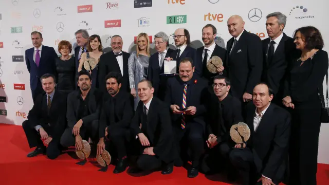 Los premiados en la ceremonia de entrega del XXI Premios cinematográficos Jose María Forqué