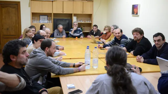 Reunión de Podemos Teruel
