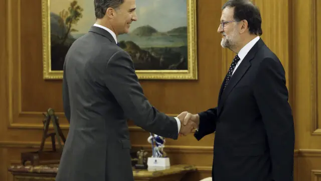Reunión en la que Rajoy comunicó su deseo al Rey de ser candidato a la investidura.