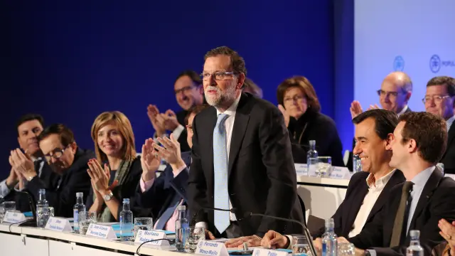 El presidente del Gobierno en funciones y presidente del Partido Popular, Mariano Rajoy