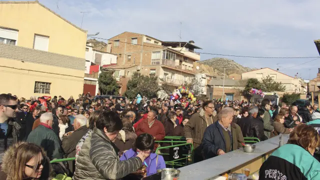 La festa del Tossino en Albelda.