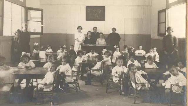 Imagen expuesta en la muestra "Recuerdo escolar" que llega a Robres.