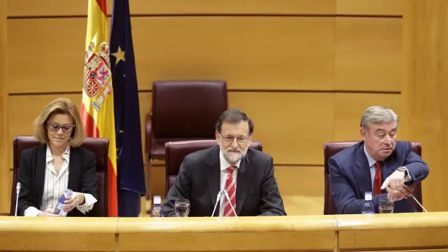 Rajoy, en su comparecencia en el Senado.