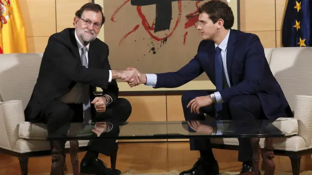 ?Rajoy y Rivera en el Congreso.