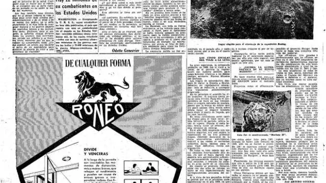 Noticia publicada en Heraldo de Aragón el 8 de enero de 1964.