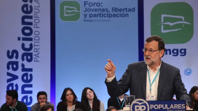 Mariano Rajoy este sábado en Bilbao