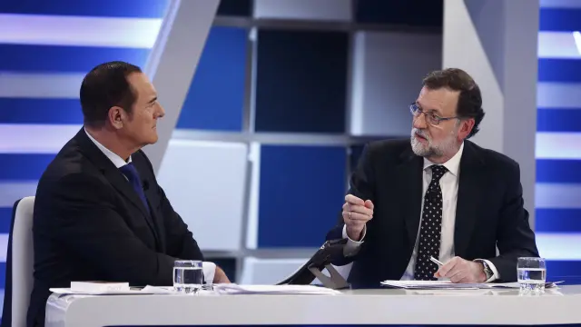 Mariano Rajoy durante la entrevista en TV3.