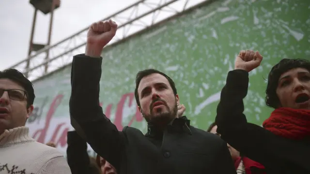 Alberto Garzón en la manifestación el Día de Andalucía